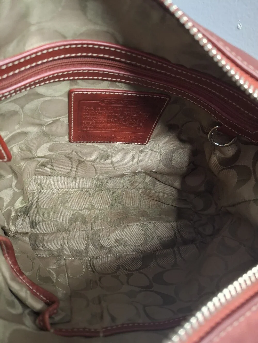 Coach Vintage Legacy Slim Duffle Red Leather Crossbody Shoulder Bag 2004